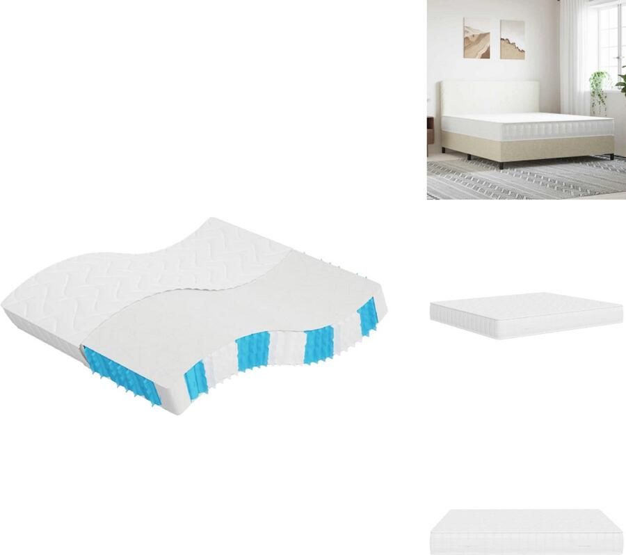 VidaXL Pocketveringmatras Pocketveringmatrassen Matras Pocketvering Matras Pocketveren Pocketveringmatras middelhard-hard 180x200 cm