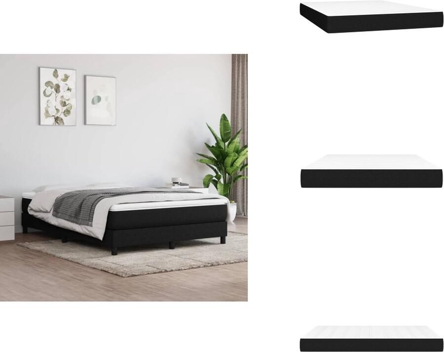 VidaXL Pocketveringmatras 140 x 190 x 20 cm Duurzaam materiaal Pocketveren Comfortabel schuim Middelharde ondersteuning Matras