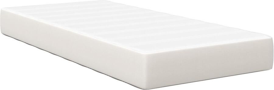 VidaXL Pocket Spring Matras Crème Medium 90x200x20 cm Stof - Foto 2