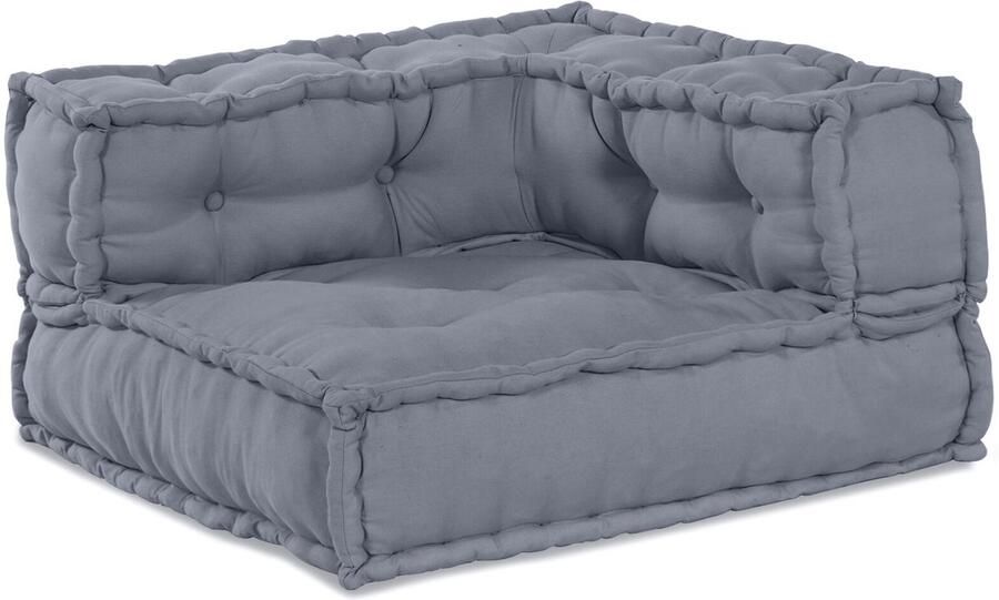 VidaXL Modulaire bank 2 pcs Grijs 140 x 70 x 36 cm Stof - Foto 3