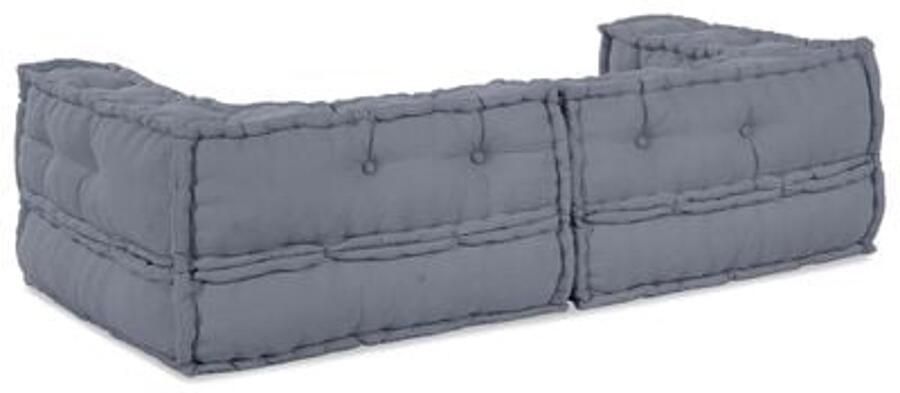 VidaXL Modulaire bank 2 pcs Grijs 140 x 70 x 36 cm Stof