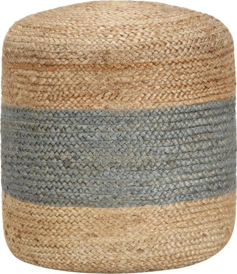 VidaXL -Poef-handgemaakt-40x45-cm-jute-olijfgroen