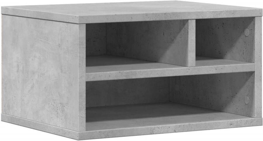 VidaXL Printerkastje 40x32x22 5 cm bewerkt hout betongrijs Printerkastje Printerkastjes Bureau Organizer Bureau Organiser