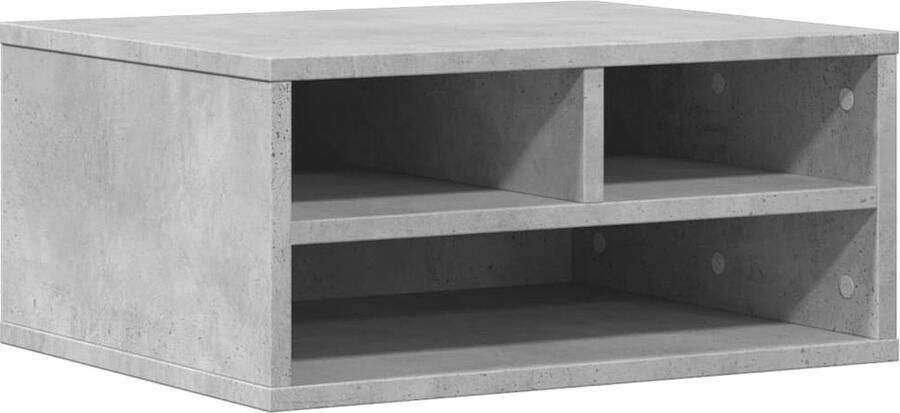 VidaXL Printerkastje 49x40x22 5 cm bewerkt hout betongrijs