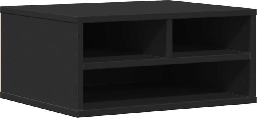 VidaXL Printerkastje Zwart Bewerkt Hout 49x40x22 5 cm Printerkastje Printerkastjes Bureau Organizer Bureau Organiser