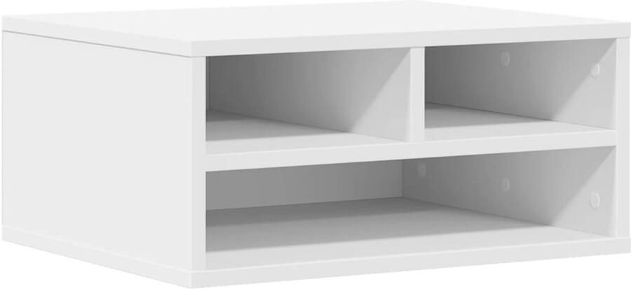 VidaXL Printerkastje Printerkastjes Bureau Organizer Bureau Organiser Printerkastje 49x40x22 5 cm bewerkt hout wit