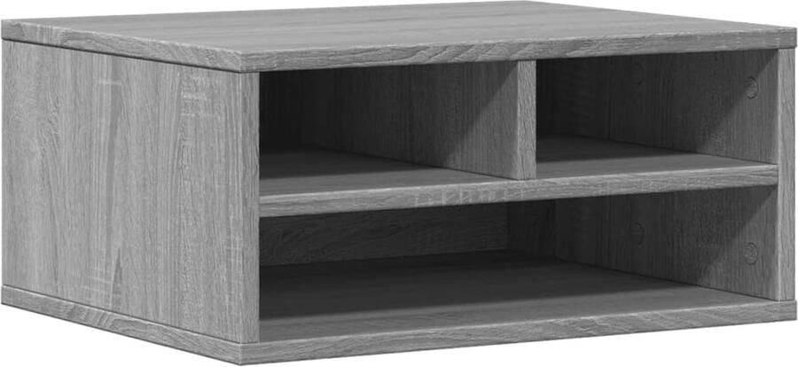 VidaXL Printerkastje 49x40x22 5 cm bewerkt hout grijs sonoma eiken Printerkast Bureau Organizer Houten Kast Grijze Kast Computeraccessoires