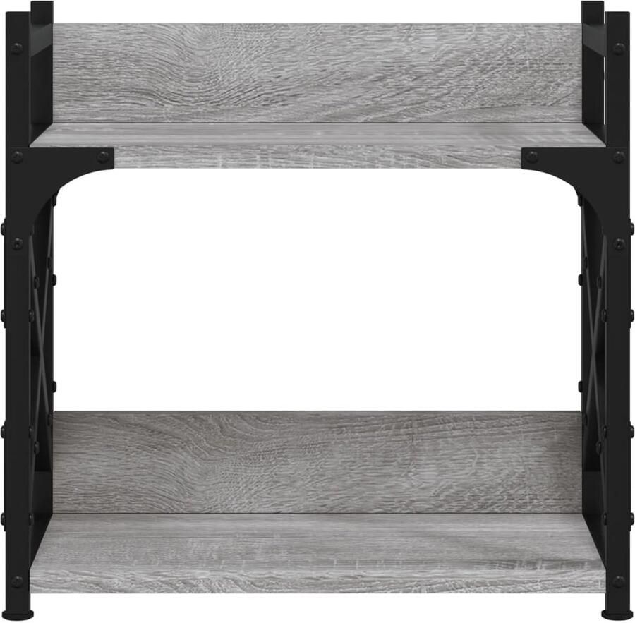 VidaXL Printerstandaard 2-laags 40x20x40 cm bewerkt hout grijs sonoma - Foto 2