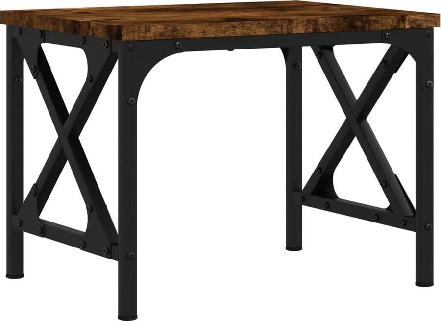 VidaXL Printerstandaard 40x30x31 cm bewerkt hout gerookt eikenkleurig