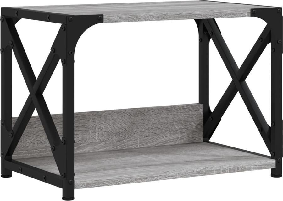 VidaXL Printerstandaard 44x26x31 5 cm bewerkt hout grijs sonoma eiken