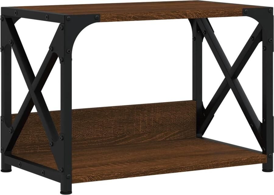 VidaXL Printerstandaard 44x26x31 5 cm bewerkt hout bruin eikenkleur