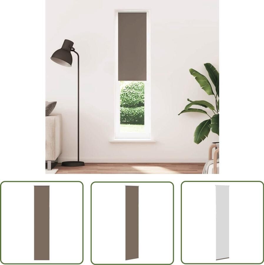 The Living Store Rolgordijn verduisterend koffie 40x230 cm stofbreedte 35 7 cm Rolgordijn Privacy Gordijnen Lichtwerende Gordijnen Kamerscherm Interieur Decoratie
