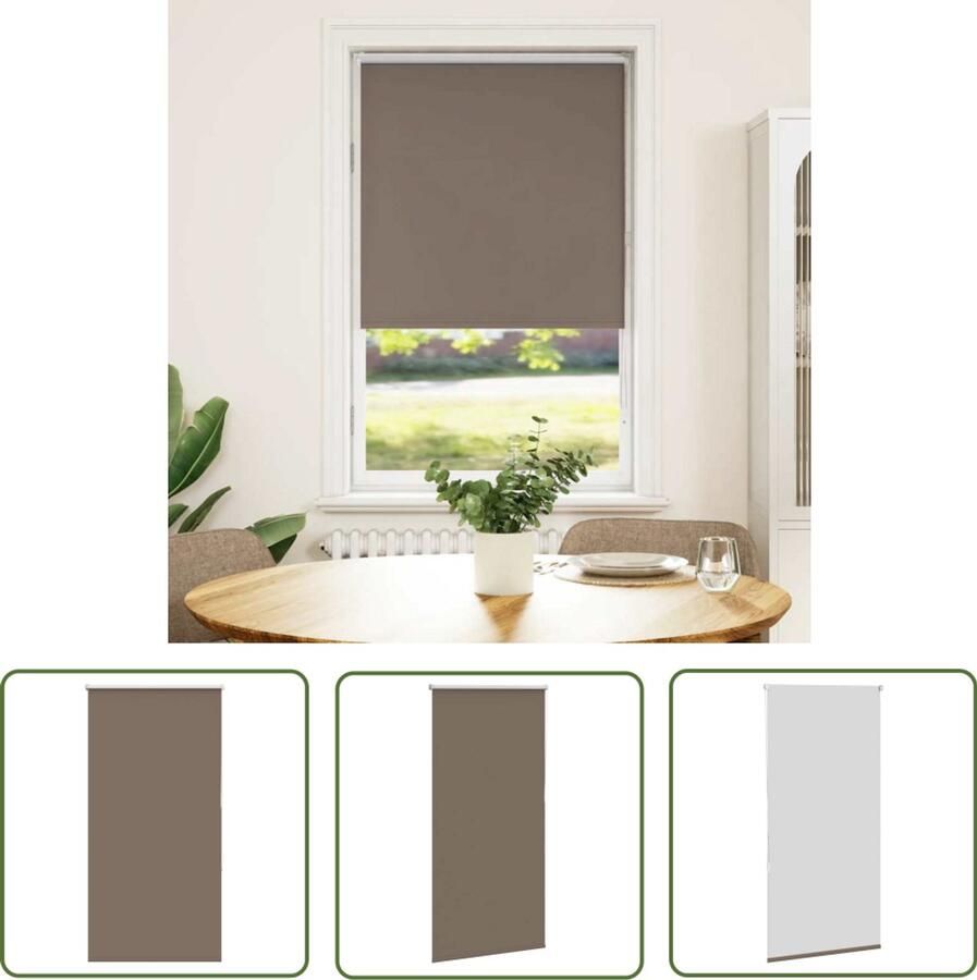 The Living Store Rolgordijn verduisterend koffie 70x150 cm stofbreedte 65 7 cm Rolgordijn Privacy Gordijnen Lichtwerende Gordijnen Kamerscherm Interieur Decoratie