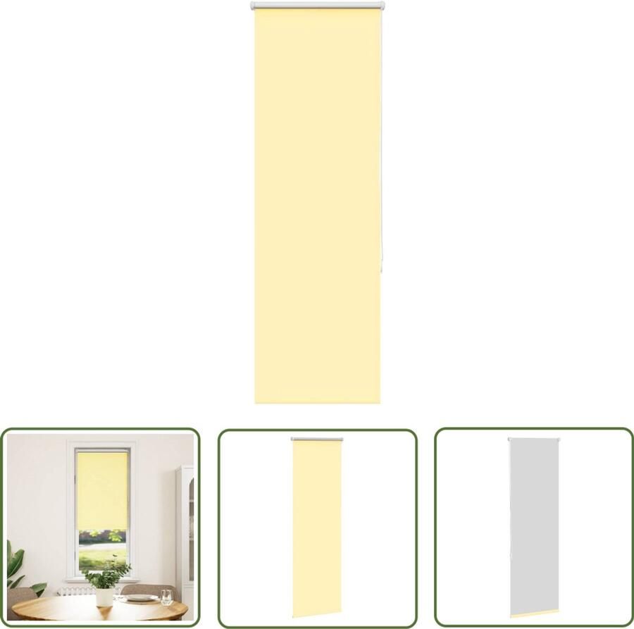 The Living Store Rolgordijn 45x130 cm verduisterend 45x130 cm stofbreedte 40 7cm Rolgordijnen Privacy Gordijnen Verduisterend Gordijn Kamerscherm Yellow Curtains