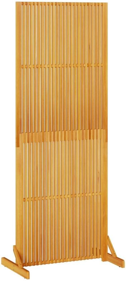 VidaXL Privacy Scherm Bruin Massief acaciahout met geoliede afwerking staal - Foto 2