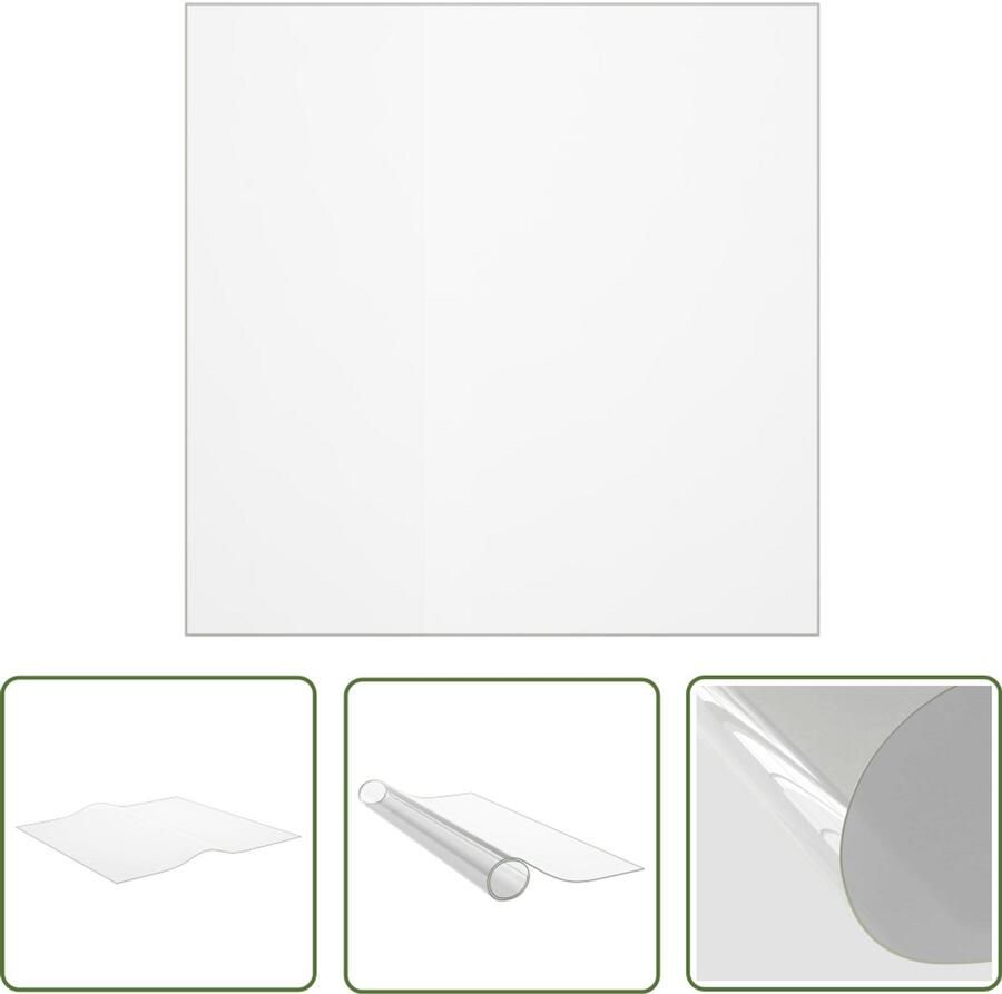 The Living Store Tafelbeschermer Meubelbeschermfolie 80 x 80 cm 2 mm Transparant Tafelbeschermer Pvc Tafelbeschermer Tafelmat Tafeldekking Transparante Tafelbeschermer - Foto 3