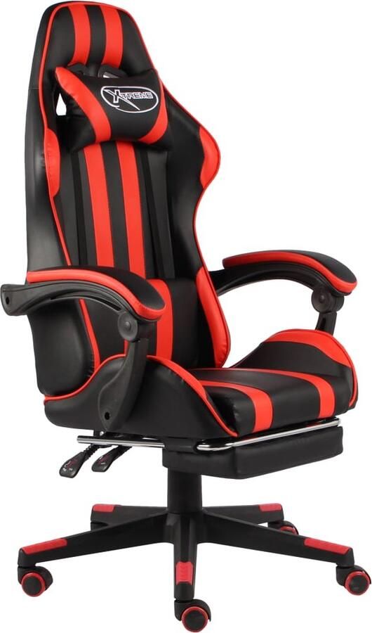 VidaXL Racestoel Kunstleer Zwart Rood Gamingstoel Racecarstoel Gamingchair Kantoorstoel Bureaustoel Computerstoel Sportstoel - Foto 2
