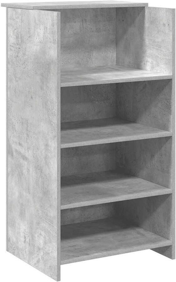 VidaXL Receptiebalie 55x50x103 5 cm Betongrijs Receptiebalie Houten Bureau Kantonebalie Baliekast Kantoormeubel