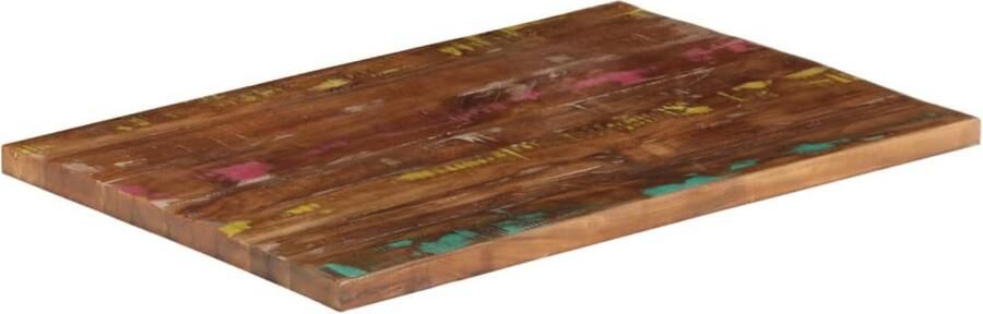 VidaXL Tafelblad Rechthoekig 80x70 cm Massief hout Houten Tafelblad Vintage Tafelblad Industrieel Tafelblad Tweedehands Tafelblad Tafelscherm