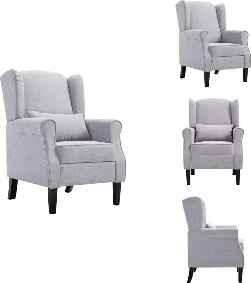 VidaXL Relaxfauteuil Relaxfauteuils Fauteuil Fauteuils Fauteuil stof lichtgrijs