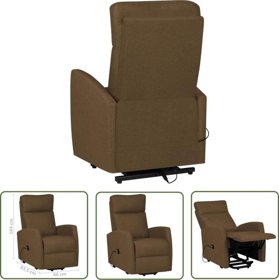 The Living Store Sta-op-stoel Relaxfauteuil 66 x 83.5 x 104 cm Geschikt voor ouderen en rugklachten Sta-op-stoel Relaxfauteuil Elektrisch Bedienbaar Ergonomisch Rugvriendelijk - Foto 3