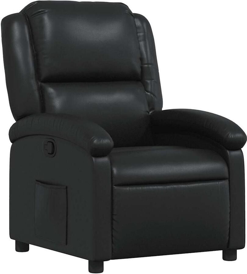 VidaXL Fauteuil verstelbaar kunstleer zwart - Foto 2