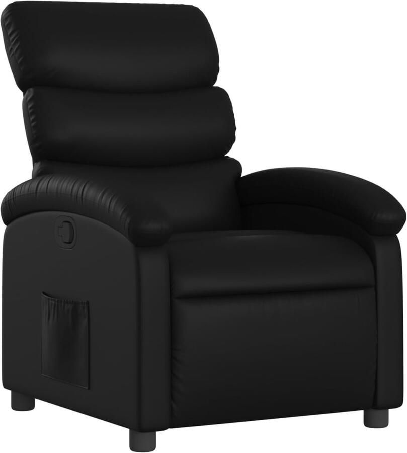 VidaXL Fauteuil Fauteuils Relaxfauteuil Leunstoel Fauteuil verstelbaar kunstleer zwart