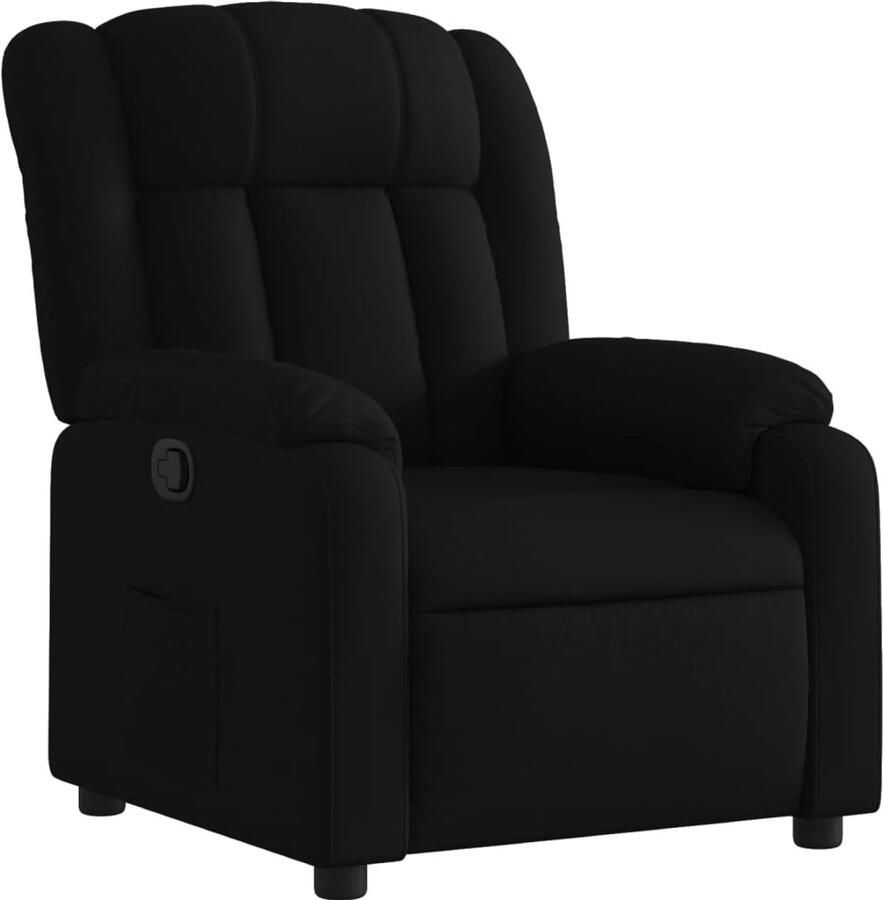 VidaXL Fauteuil verstelbaar stof zwart