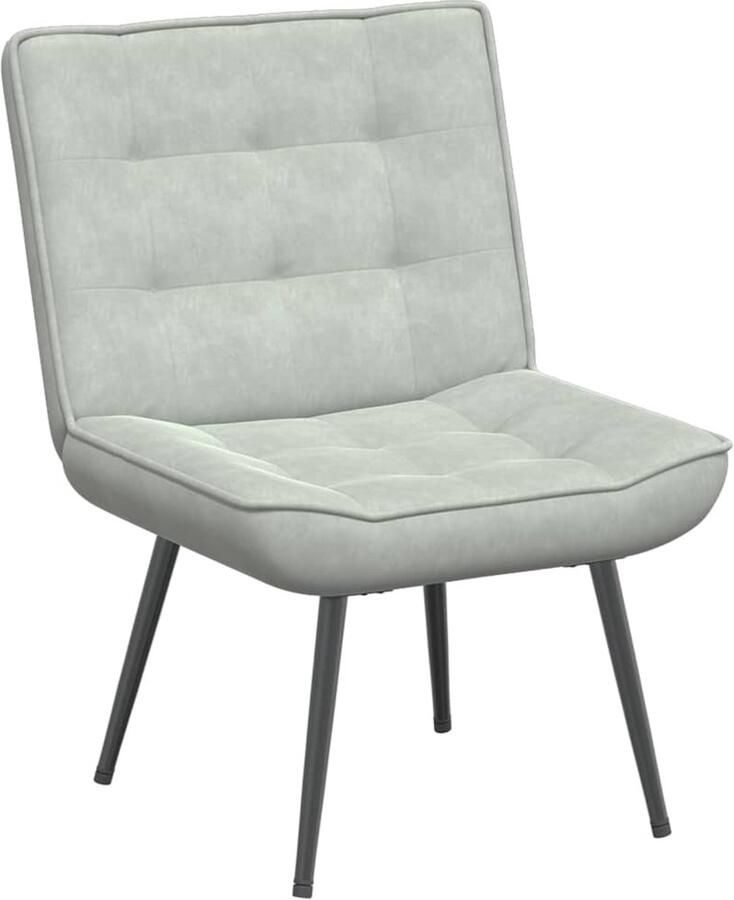 VidaXL Relaxstoel 64x74x84 cm fluweel lichtgrijs