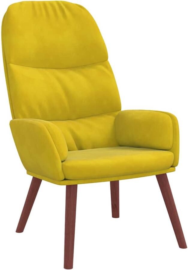 VidaXL Relaxstoel fluweel geel