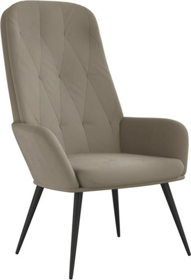 VidaXL Relaxstoel fluweel lichtgrijs - Foto 3