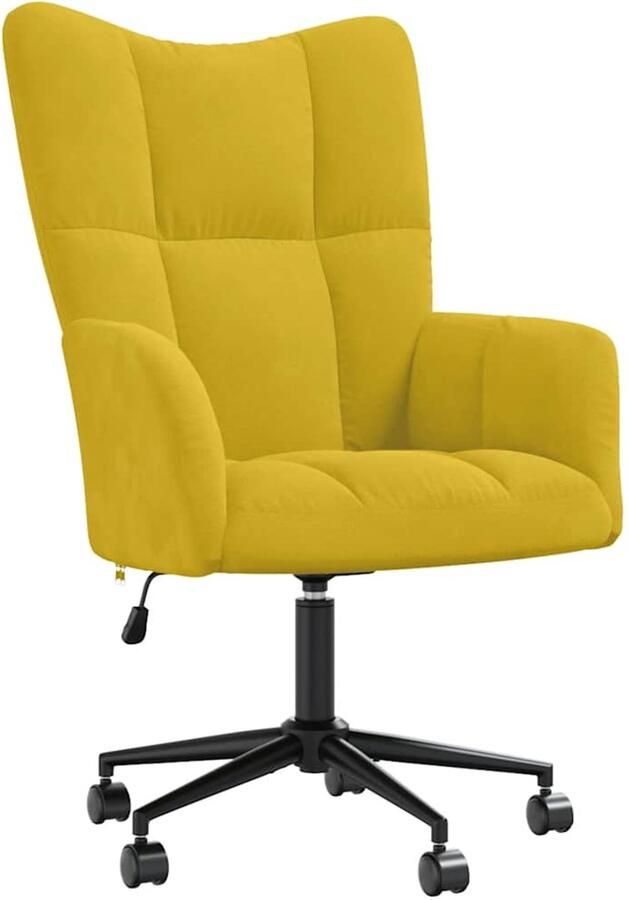 VidaXL Relaxstoel fluweel mosterdgeel - Foto 2