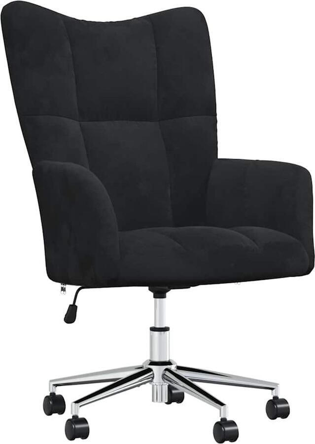 VidaXL Relaxstoel fluweel zwart