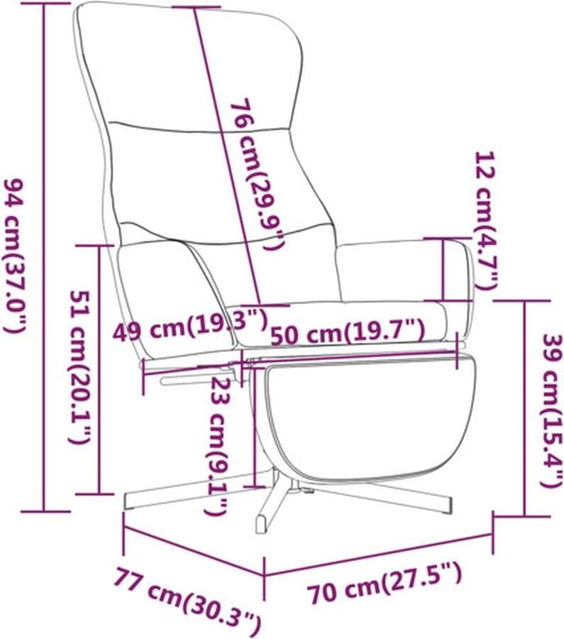 VidaXL Relaxstoel met voetenbank fluweel geel Relaxfauteuil Fluweel Fauteuil Mustard Gele Fauteuil Lounge Stoel Loungestoel