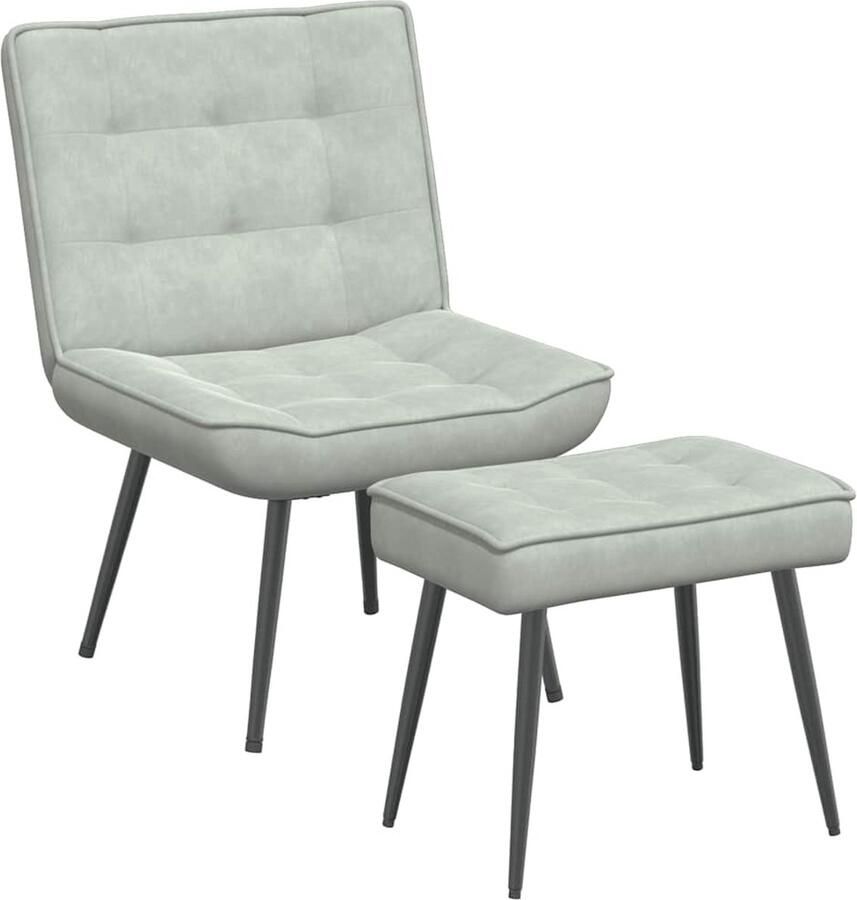 VidaXL Gereedschapset Dynamische Sleutel Relaxstoel met voetenbank fluweel lichtgrijs Drapers Tools Klikmechanisme Torque Wrench - Foto 3