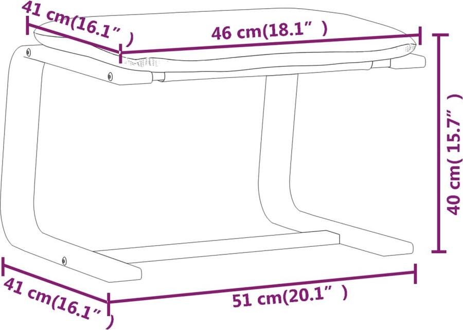 VidaXL Relaxstoel met voetenbankje stof lichtgrijs - Foto 3