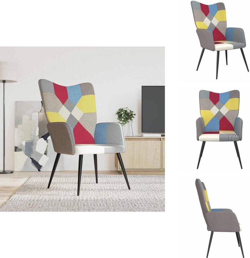 VidaXL Relaxstoel Relaxstoelen Fauteuil Fauteuils Relaxstoel patchwork stof
