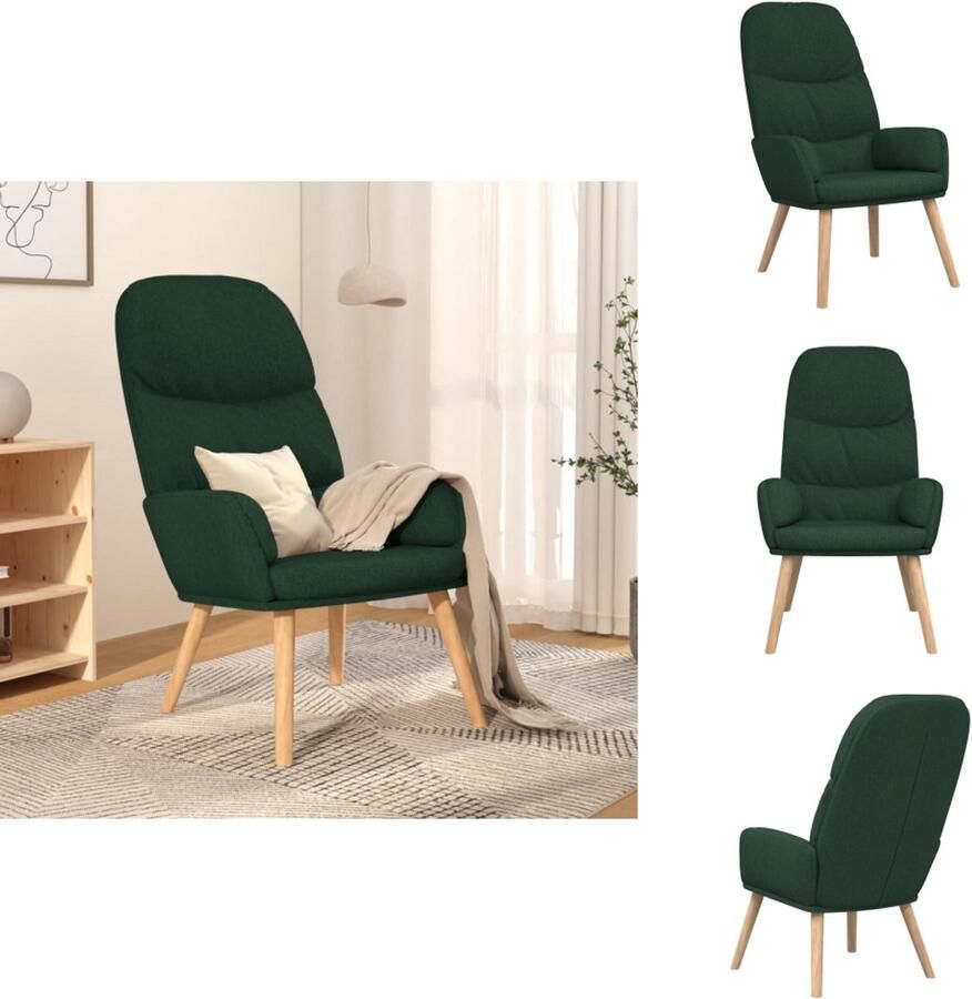 VidaXL Relaxstoel Relaxstoelen Fauteuil Relaxfauteuil Relaxstoel fluweel donkergoen