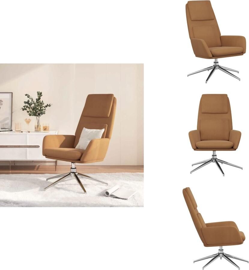 VidaXL Relaxstoel Relaxstoelen Fauteuil Relaxfauteuil Relaxstoel kunstsuède taupe