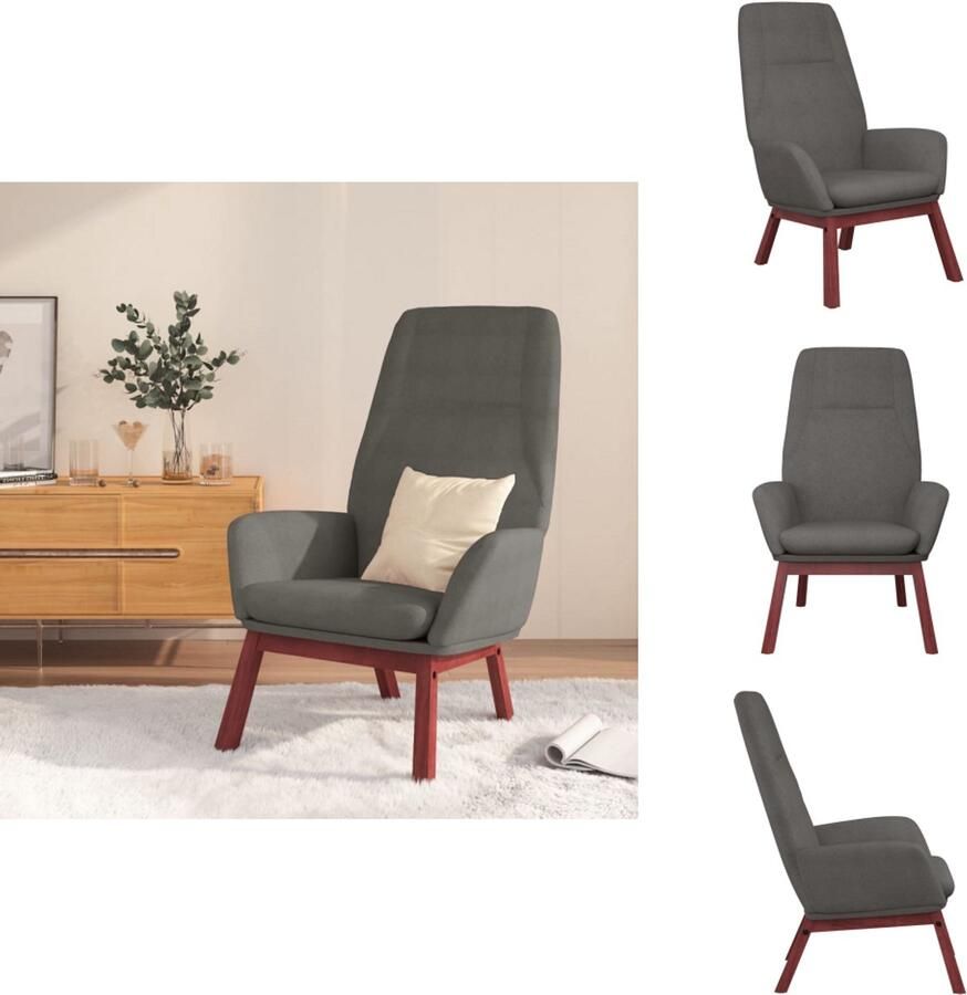 The Living Store Relaxstoel Comfort Stoelen 70 x 77 x 94 cm Lichtgrijs Relaxstoel Fauteuils Lounge Chair Comfortabel Grijs