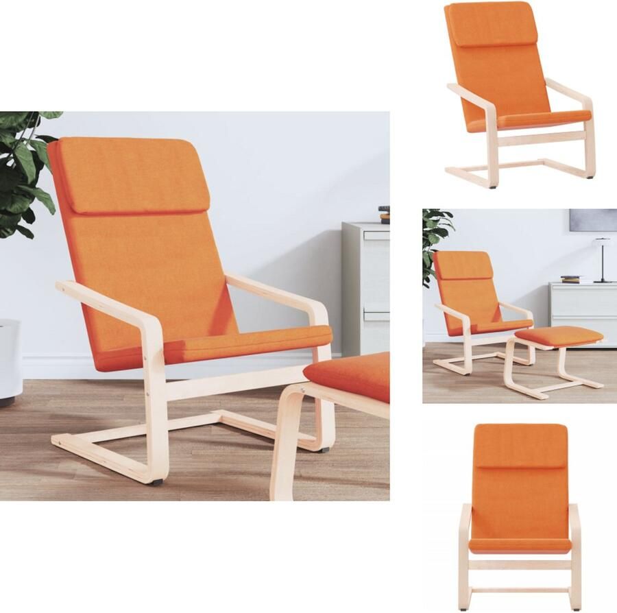 VidaXL Relaxstoel Relaxstoelen Stoel Loungestoel Relaxstoel stof donkergeel