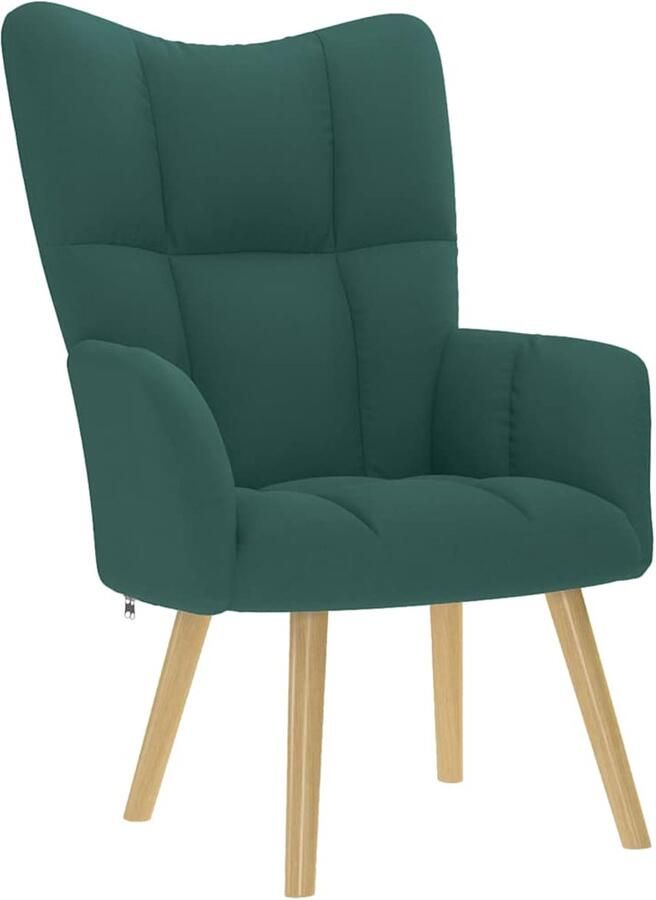 VidaXL Relaxstoel stof donkergroen comfort & stijl