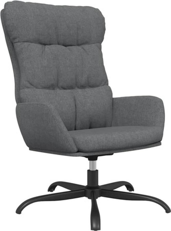 VidaXL Relaxstoel stof lichtgrijs Relaxstoel Relaxstoelen Fauteuil Relaxfauteuil