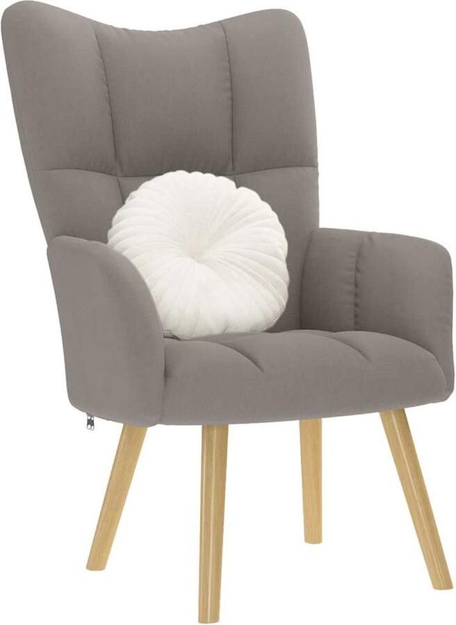VidaXL Relaxstoel Stof Taupe Comfort en Stijl - Foto 2