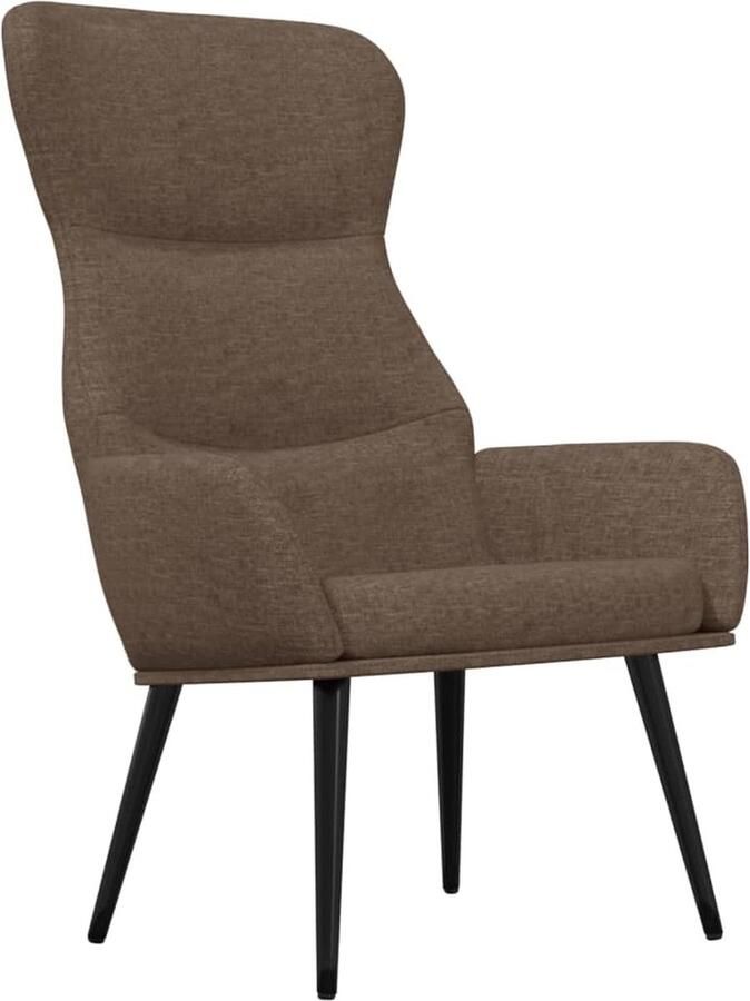 VidaXL Relaxstoel Taupe Stof Verstelbaar Relaxstoel Fauteuils Lounge Stoel Comfortabel Zitten Taupecleur Veloursstoffen Design Meubels Woonkamer Meubilair - Foto 2