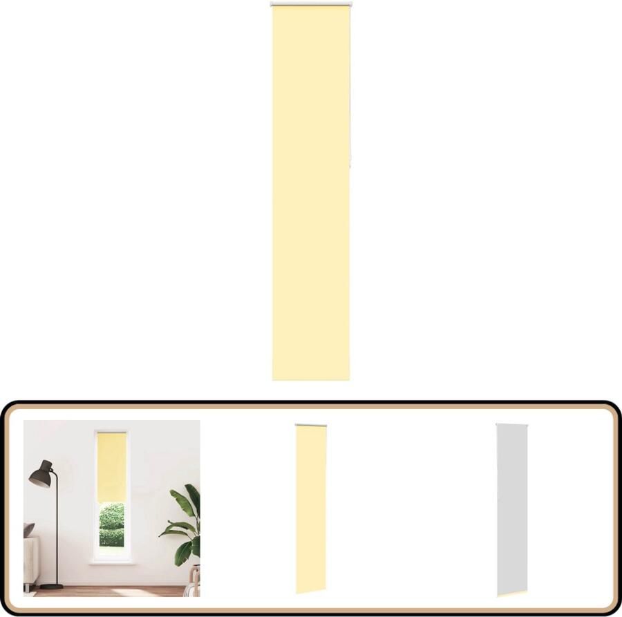 VidaXL Rolgordijn 45x210 cm Verduisterend Geel Rolgordijnen Gordijnen Verduisteringsgordijnen Kamerscherm Privacy Gordijn
