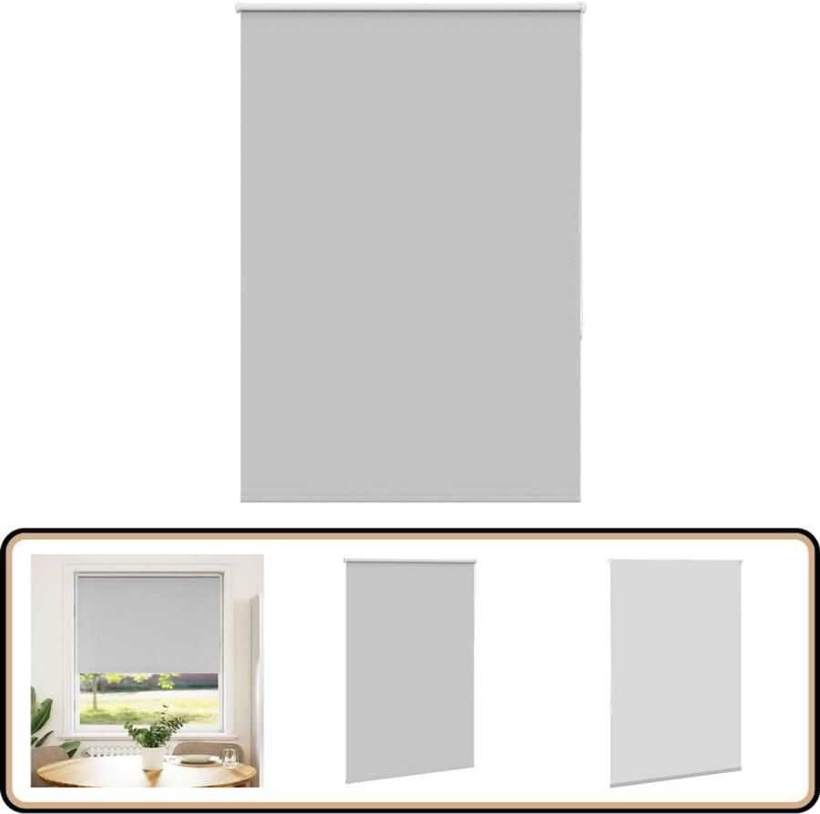 VidaXL Rolgordijn Verduisterend 105x175 cm Lichtgrijs Rolgordijnen Privacy Gordijnen Lichtwerende Gordijnen Interieur Decoratie Kamerscherm