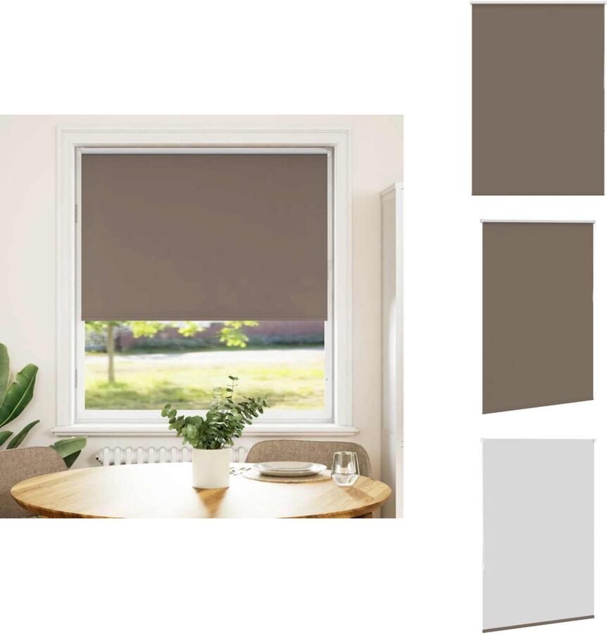 The Living Store Rolgordijn verduisterend koffie 115x130 cm stofbreedte 110 7 cm Rolgordijnen Verduisterend Gordijn Kamerscherm Slaapkamer Decoratie Woonkamer Decoratie