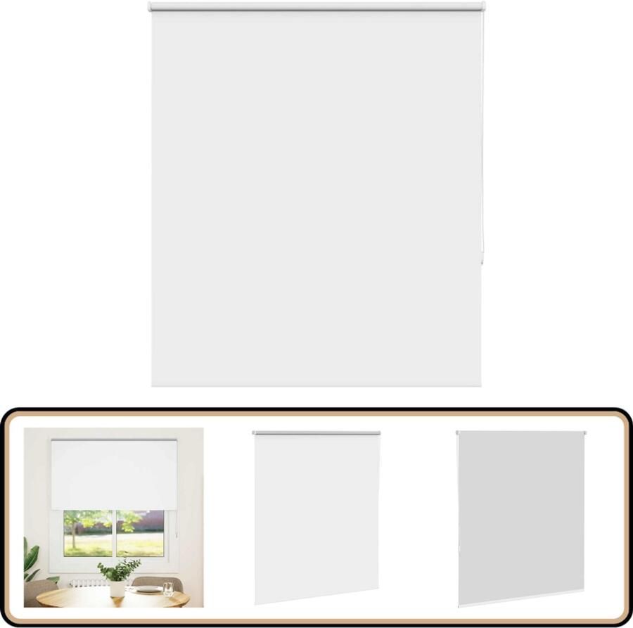 VidaXL Rolgordijn Verduisterend 120x150 cm Wit Rolgordijnen Verduisterend Gordijn Woonaccessoires Raamdecoratie Kamerscherm