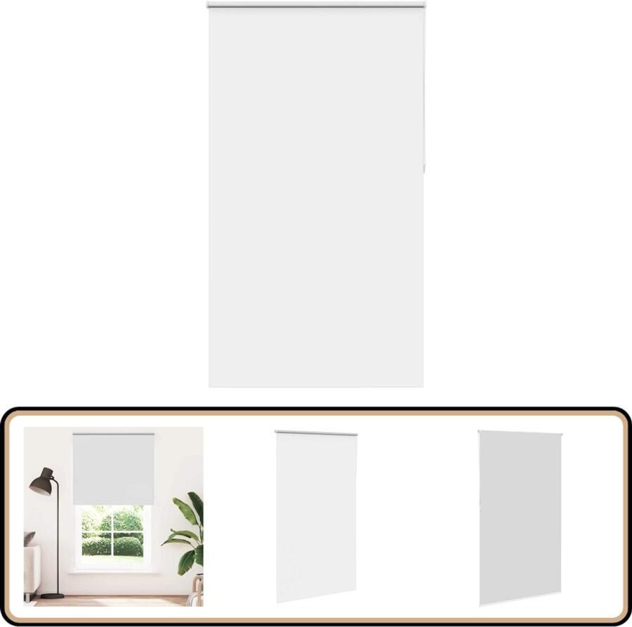 VidaXL Rolgordijn Verduisterend 140x210 cm Wit Rolgordijn Verduisterend Gordijn Kamerscherm Woonaccessoire Interieur Decoratie